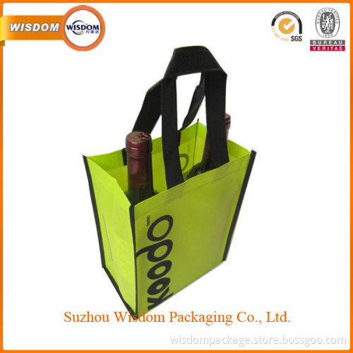 fashion non woven wine bag with logo